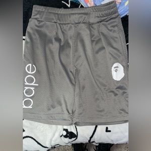 Bape grey trainer shorts authentic
